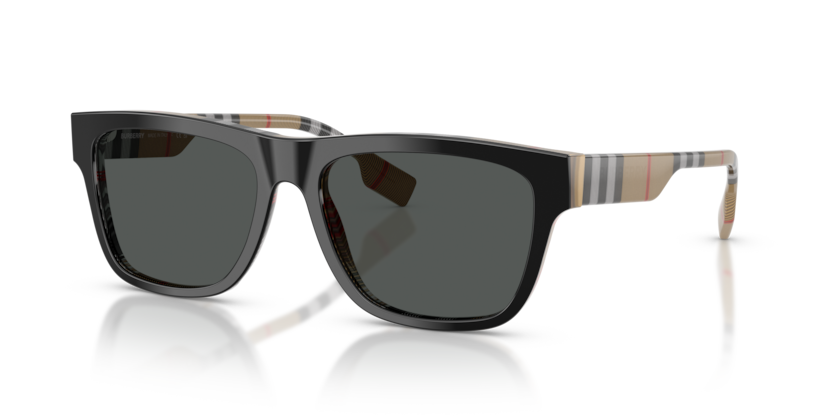 Occhiali da sole Burberry 0BE4293 Top nero su motivo a quadri vintage - 0BE4293 380687