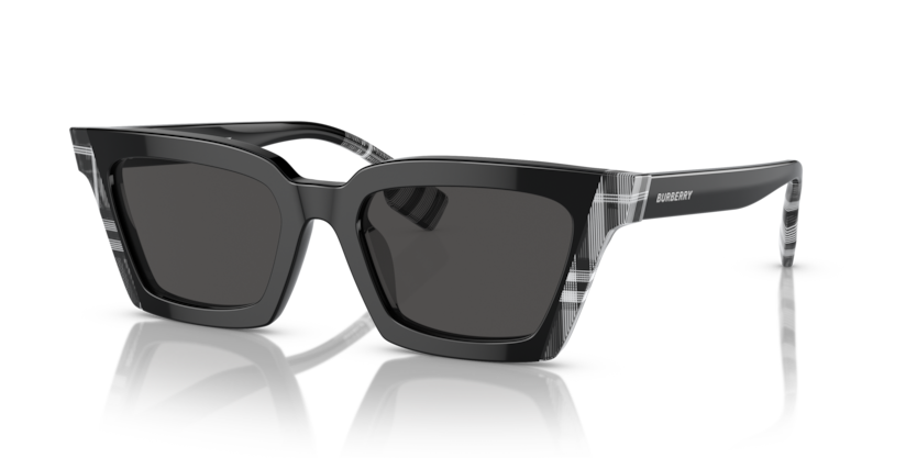Occhiali da sole Burberry 0BE4392U Briar Nero/motivo a quadri bianco e nero - 0BE4392U 405187