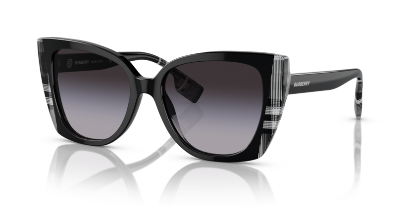 Occhiali da sole Burberry 0BE4393 Meryl Nero/motivo a quadri bianco e nero - 0BE4393 40518G
