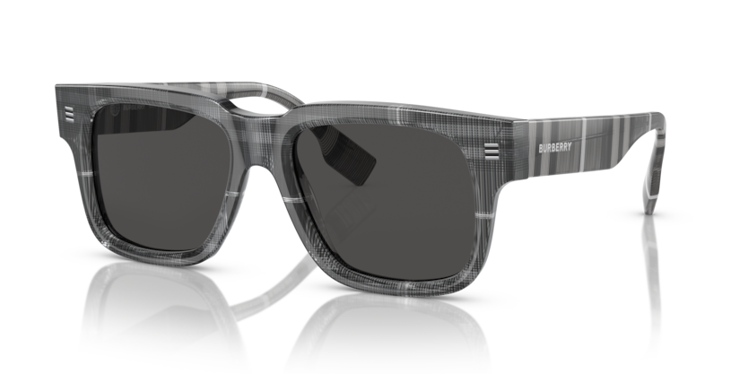 Occhiali da sole Burberry 0BE4394 Hayden Motivo a quadri grigio carbone - 0BE4394 380487